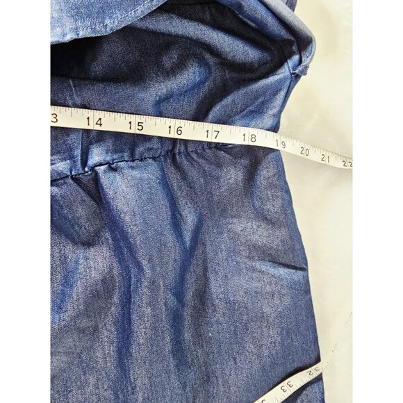 Belma Plus Denim One Shoulder Jumpsuit - Drk Blue - SZ 1X - Picture 11 of 12